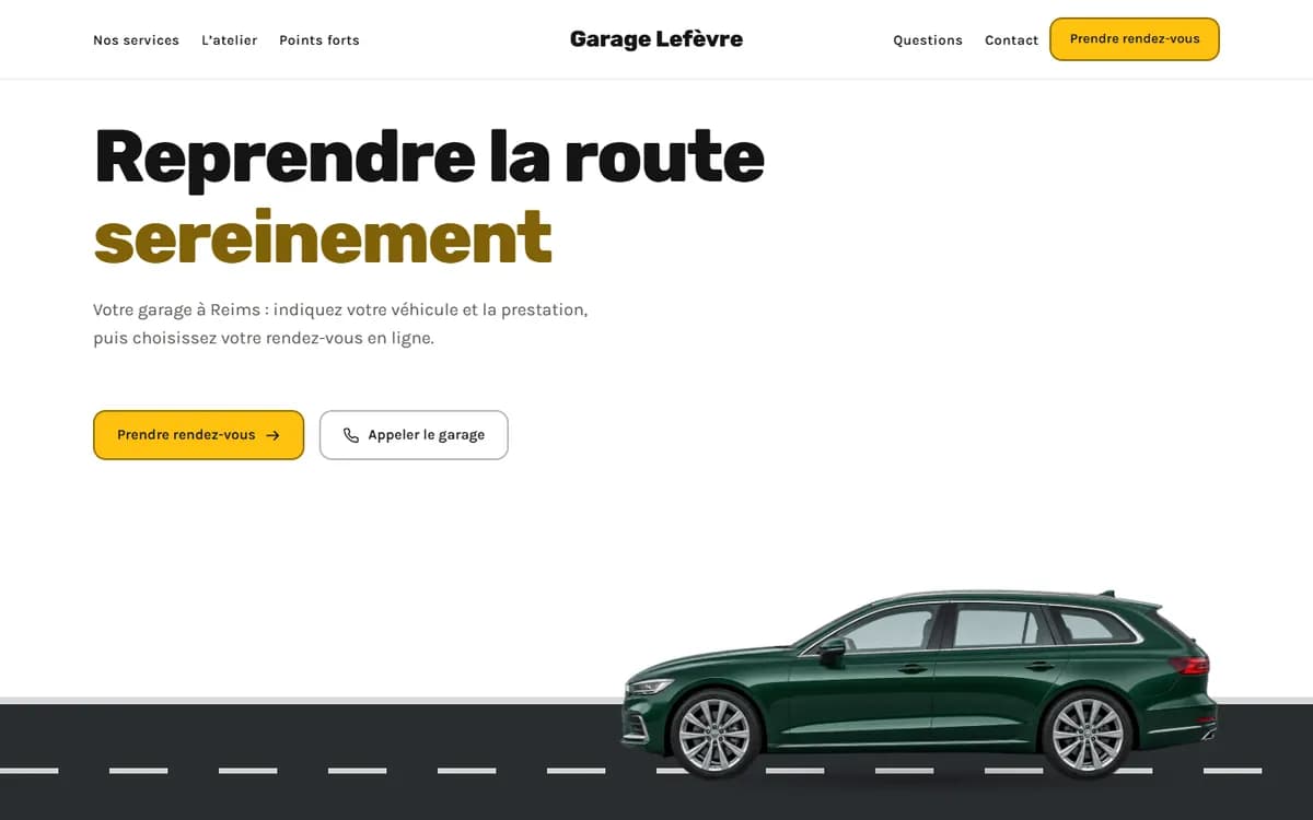 Site de démonstration : Garage à Reims
