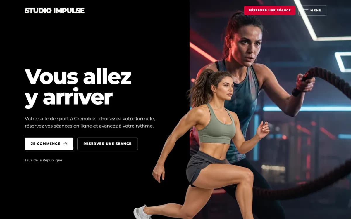 Site de démonstration : Salle de sport à Grenoble