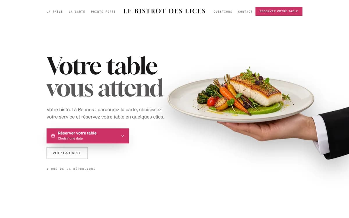 Site de démonstration : Restaurant à Rennes